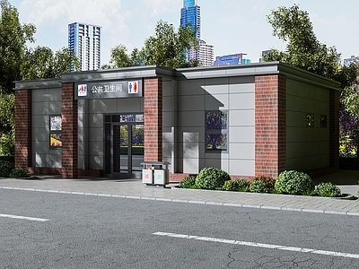 现代公共卫生间 工农卫生间 公共空间