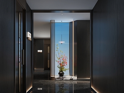 新中式足浴店 新中式过道