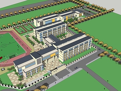 现代新中式学校建筑 现代新中式学校