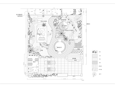 现代庭院 别墅庭院花园 施工图