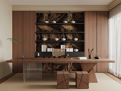 中古茶室 中古风茶室 茶柜 茶桌椅