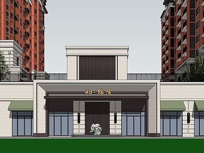 新中式商场建筑 新中式商业