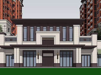 新中式商场建筑 新中式商业