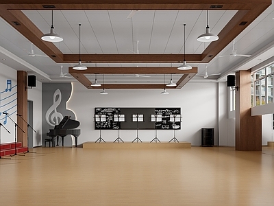 现代教室 现代音乐教室 钢琴