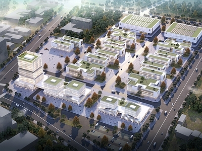 现代其他工业建筑 产业园