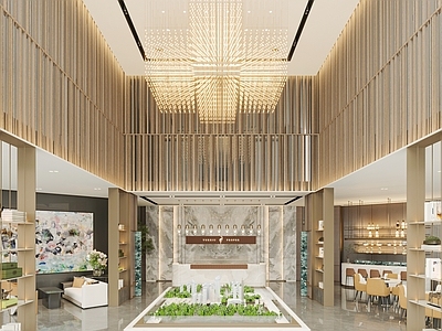 现代轻奢售楼处 售楼处 沙盘 售楼处前台