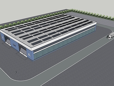 现代其他工业建筑 现代工业棚
