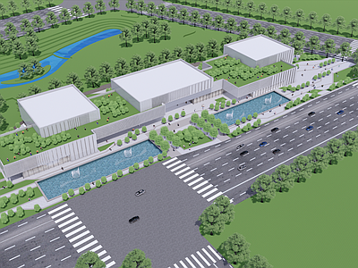 现代文化馆 现代简约文化中心 现代文化展览中心 展览展示馆 文化建筑 文化交流中心