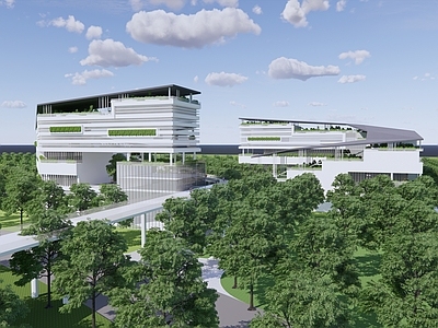 现代新中式商场建筑 现代邻里中心 现代商业活动中心