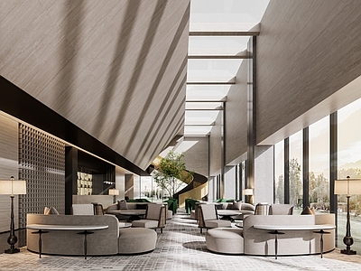 现代售楼处 售楼处洽谈区 售楼处大堂