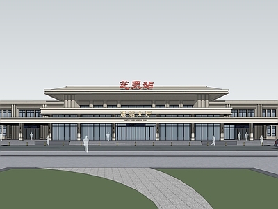 现代欧式火车站 扩建进站大厅