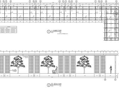 现代廊架 风雨连廊 连廊 施工图
