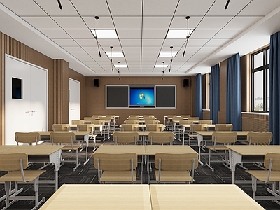 原木现代教室 多媒体教室 影音室