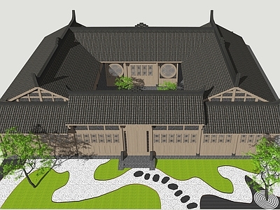 新中式中式四合院 四合院建筑