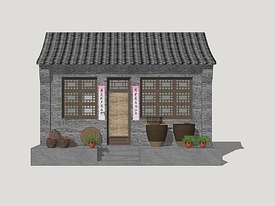 中式乡村民房 老北京民居 北京四合院 北京传统民居 北京胡同建筑