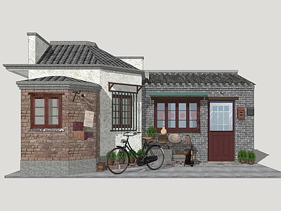 中式乡村民房 老北京民居 北京四合院 北京胡同建筑 青砖民居房 北京怀旧民居