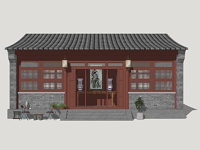 中式乡村民房 老北京民居 北京四合院 北京胡同建筑 青砖民居房 北京传统民居