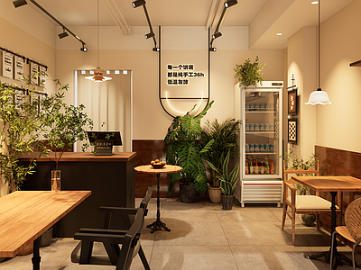 现代法式快餐店 炸鸡店 披萨店