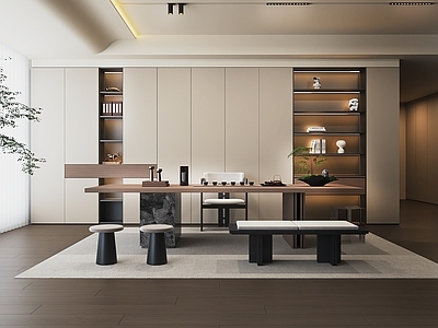 现代茶室 茶桌椅