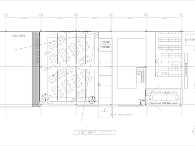现代其他工装空间 工厂平面图纸 施工图