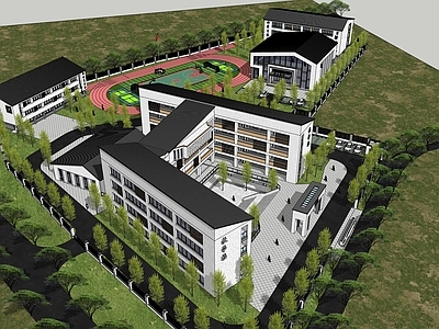 新中式学校建筑 新中式学校