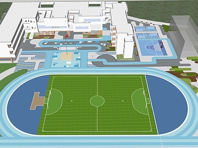 现代教育校园景观 现代学校景观 校园园区景观 学校活动场地
