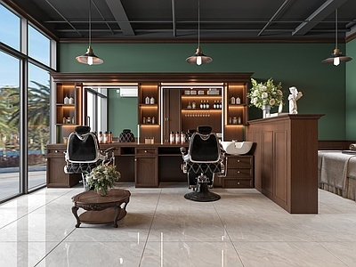 美式复古美发店 美式复古理发店 南洋风格