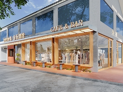 现代其他商业空间 现代服装店