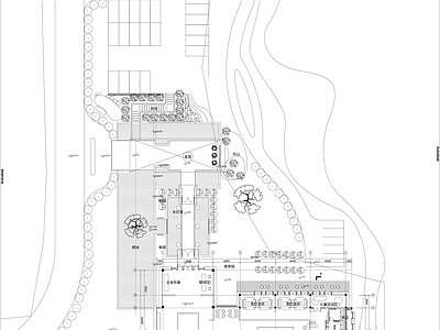 新中式别墅建筑 山地别墅合院 施工图