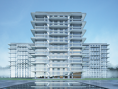 现代高层住宅 第四代住宅 现代高层住宅 四代住宅 现代高层住宅组团 第四代洋房住宅