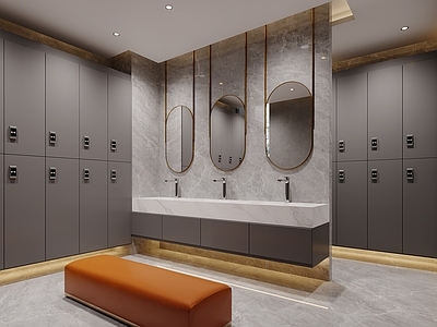 现代更衣室 现代更衣室 公共洗手台