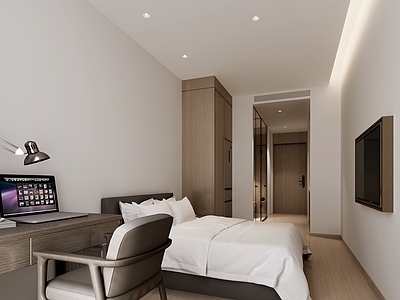 现代极简民宿客房 公寓酒店客房