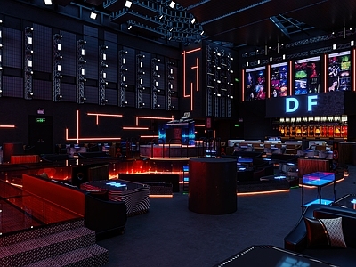 复古轻奢酒吧 酒吧 DJ 舞台 娱乐ktv空间