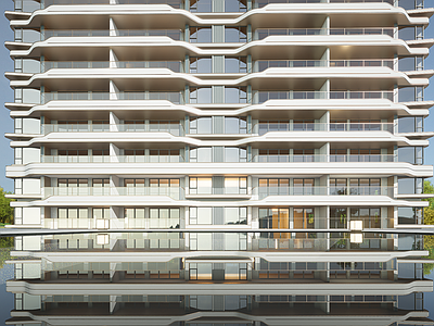 现代小区建筑 住宅门头 单元门头 住宅入户门 架空层入户大堂 入户大堂