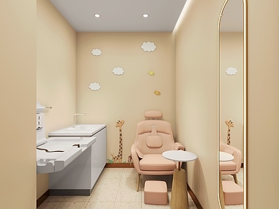 现代母婴室 母婴室 卫生间 洗手台