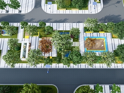 现代教育校园景观 现代学校景观 校园中心花园 学校休闲空间