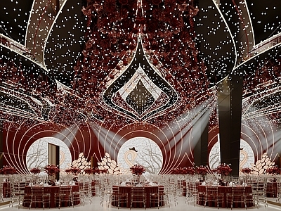 现代轻奢宴会厅 现代轻奢宴会厅 现代宴会厅 宴会厅 婚礼堂 现代酒店宴会厅