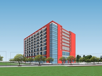 现代学校建筑 现代高层教学楼