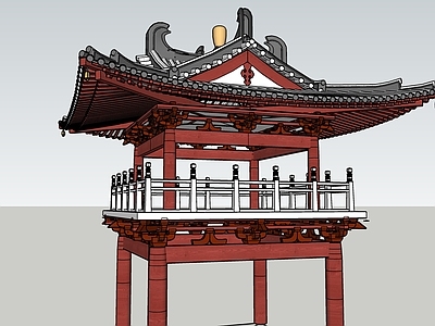 中式寺庙建筑 唐代风格 斗拱建筑
