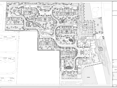 宅间绿地 现代简约种植 施工图