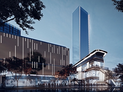现代商场建筑 商业综合体 写字楼 商业裙楼 商业高层 现代商场