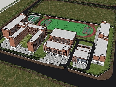 现代学校建筑 现代风格学校