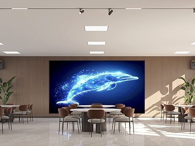 现代极简食堂 酒店食堂 员工食堂