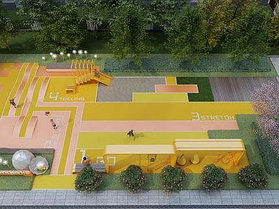 现代儿童游乐空间 现代儿童活动区 现代小区儿童游乐