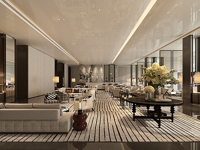 新中式现代售楼处 售楼处 售楼洽谈区