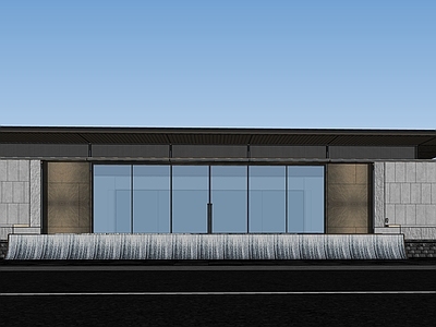 新中式小区建筑 新中式入口大门