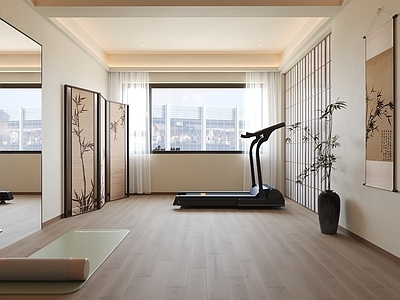 新中式中式瑜伽室 瑜伽馆 普拉提 宋氏美学瑜伽 瑜伽私教
