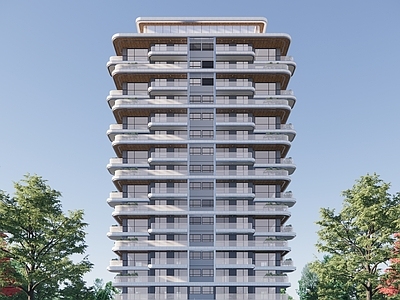 现代小区建筑 四代住宅 第四代住宅 四代建筑 现代住宅