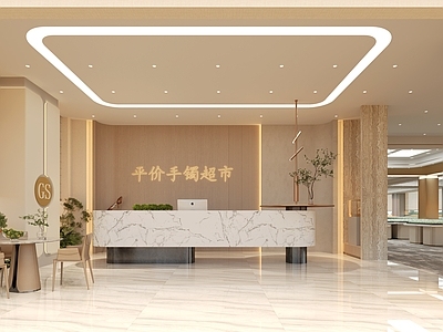 现代轻奢珠宝店 前台 大堂 前厅 翡翠店