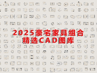 现代家具图库 超牛 2025新款 豪宅家具组合 图库 施工图